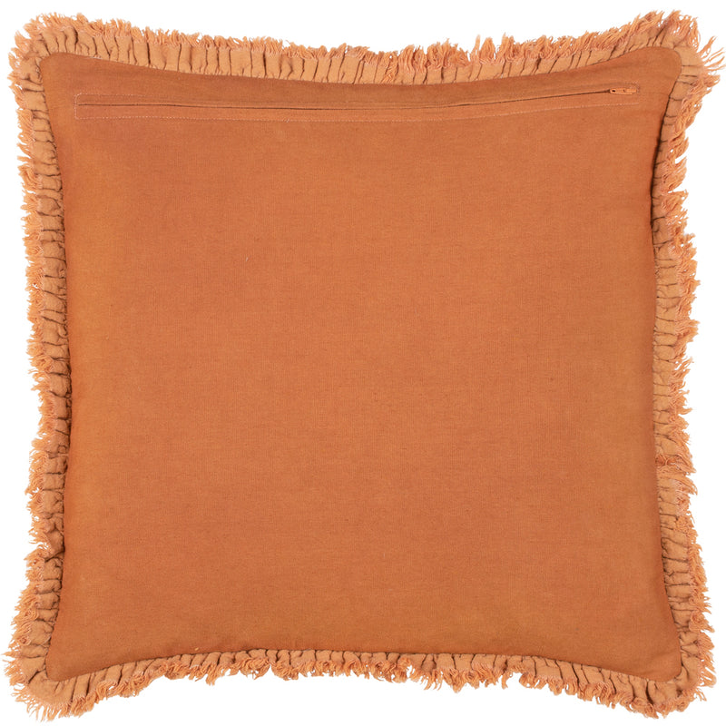Yard Bertie Washed Cotton Velvet Cushion Cover in Rust