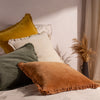 Yard Bertie Washed Cotton Velvet Cushion Cover in Saffron