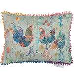 Voyage Maison Bilbury Flock Small Printed Cushion Cover in Robins Egg