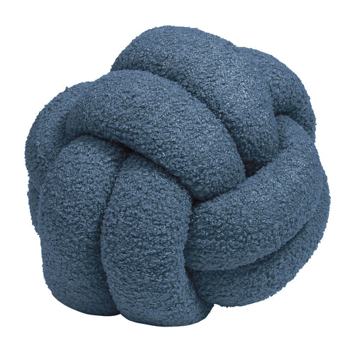 furn. Boucle Knot Fleece Ready Filled Cushion in Blue