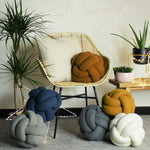 furn. Boucle Knot Fleece Ready Filled Cushion in Ginger