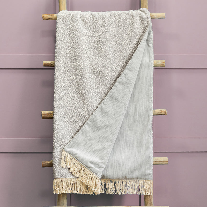 Voyage Maison Boucle Bobble Throw in Barley