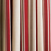 Essentials Broadway Striped Eyelet Curtains in Raspberry