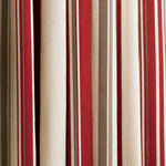 Essentials Broadway Striped Eyelet Curtains in Raspberry
