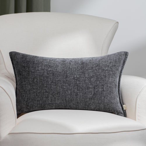 Evans Lichfield Buxton Rectangular Cushion Cover in Charcoal