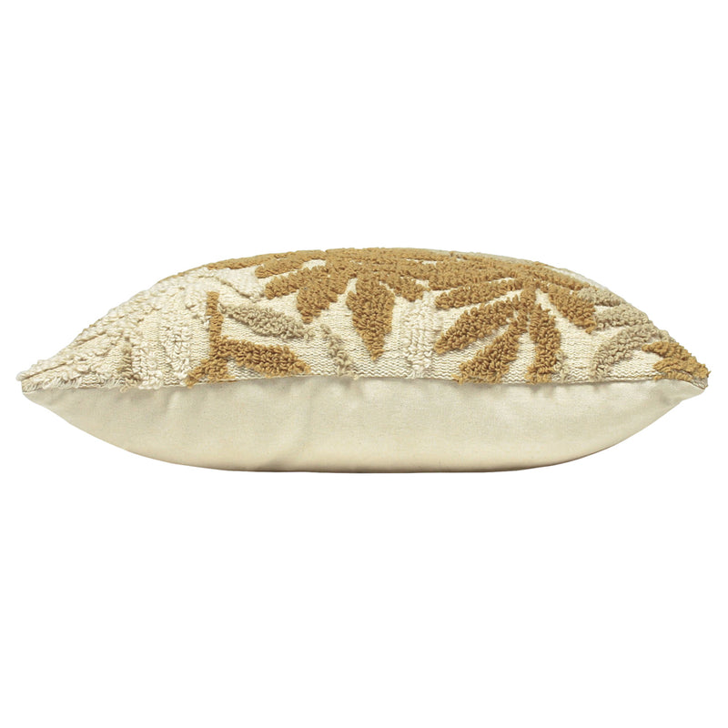 furn. Caliko Botanical Tufted Cushion Cover in Natural/Ochre