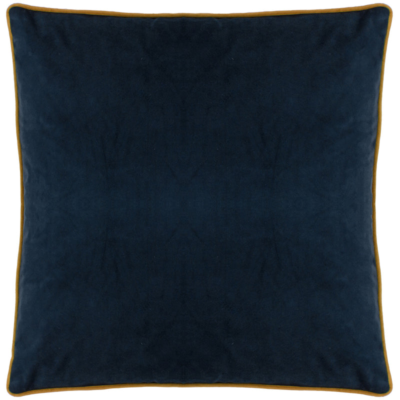 Evans Lichfield Chatsworth Artichoke Velvet Piped Cushion Cover in Midnight