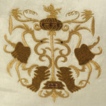 Paoletti Castle Bolsover Embroidered Cushion Cover in Silver
