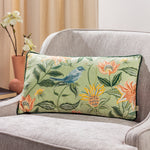 Evans Lichfield Chatsworth Aviary Piped Cushion Cover in Sage