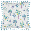 furn. Chamae Floral Tasselled Cushion Cover in Lilac