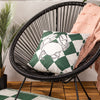 furn. Checkerboard Outdoor Cushion Cover in Green
