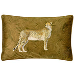 Paoletti Cheetah Forest Velvet Cushion Cover in Gold
