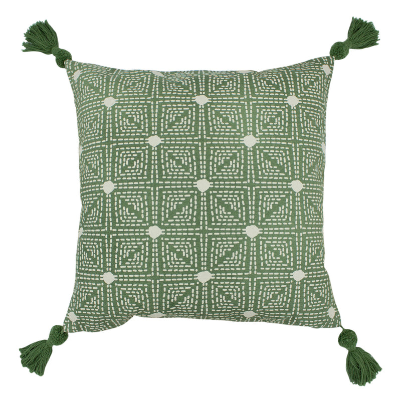 furn. Chia Tufted Cotton Cushion Cover in Sage