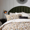 HÖEM City Abstract Cotton Rich Reversible Duvet Cover Set in Toffee