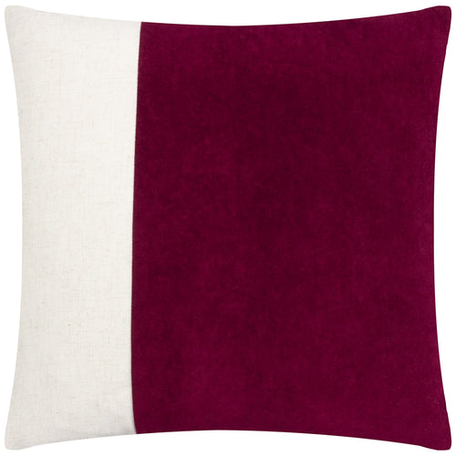furn. Coba Washed Velvet Cushion Cover in Cherry