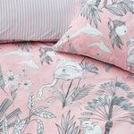 Colony Palm Botanical Duvet Cover Set Pink