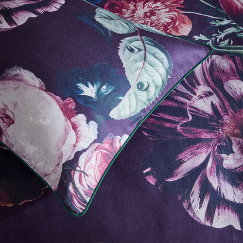 Paoletti Cordelia Floral Pillowcase Pair in Amethyst