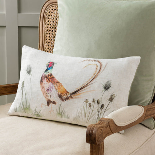  Cushions - Country Pheasant  Cushion Cover Natural Evans Lichfield