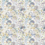 Voyage Maison Country Hedgerow Printed Cotton Fabric in Sky/Cream