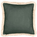 Paoletti Colonial Palm Fringed Cushion Cover in Forest
