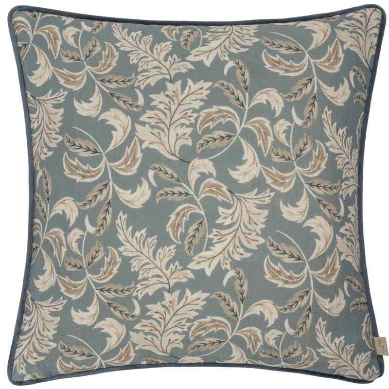 Evans Lichfield Chatsworth Topiary Piped Cushion Cover in Petrol/Mink
