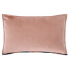 Paoletti Delano Velvet Jacquard Cushion Cover in Blush/Navy