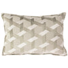Paoletti Delano Velvet Jacquard Cushion Cover in Ivory/Taupe