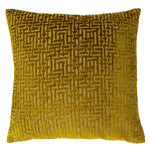 Delphi Velvet Jacquard Cushion Gold