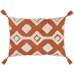 furn. Dharma Tufted Tasselled Cushion Cover in Brick