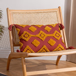 furn. Dharma Tufted Tasselled Cushion Cover in Sunset