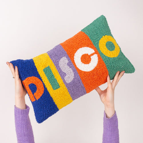 heya home Disco Knitted Cushion Cover in Multicolour