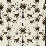furn. Desert Monkey Exotic Printed Reversible Duvet Cover Set in Amber