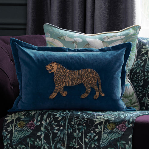 Voyage Maison Durga Embroidered Cushion Cover in Bluebell
