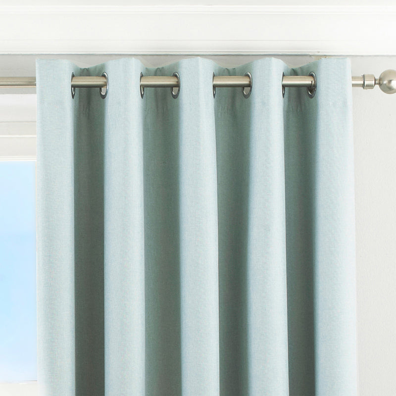 Twilight Thermal Blackout Eyelet Curtains Duck Egg