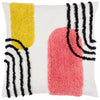 heya home Elmer Cotton Tufted Cushion Cover in Citrus/Pink