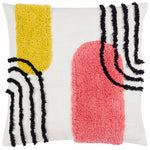heya home Elmer Cotton Tufted Cushion Cover in Citrus/Pink