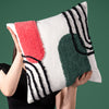 heya home Elmer Cotton Tufted Cushion Cover in Pink/Jade