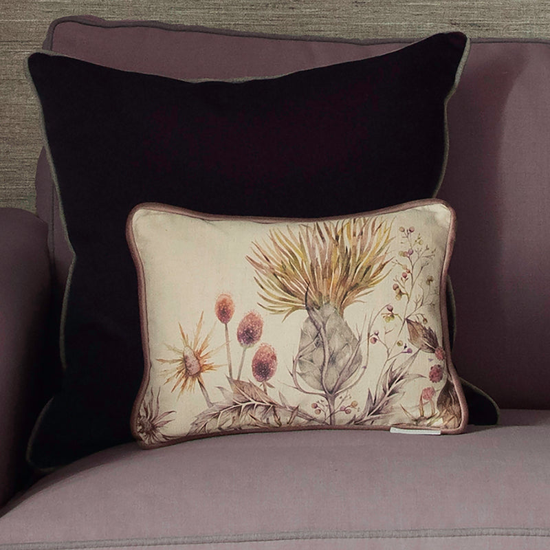 Voyage Maison Elysium Printed Linen Cushion Cover in Gold