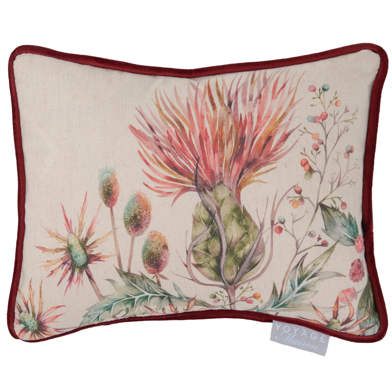 Voyage Maison Elysium Printed Linen Cushion Cover in Russet