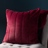 Paoletti Empress Faux Fur Cushion Cover in Ruby