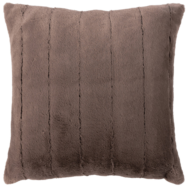 Paoletti Empress Faux Fur Cushion Cover in Taupe