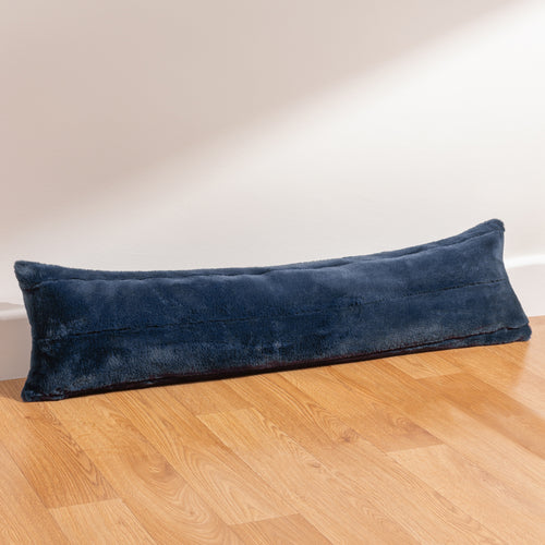 Paoletti Empress Faux Fur Draught Excluder in Navy
