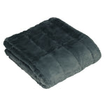 Paoletti Empress Faux Fur Throw in Charcoal