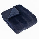 Paoletti Empress Faux Fur Throw in Navy