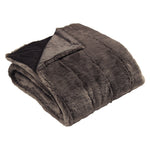 Paoletti Empress Faux Fur Throw in Taupe