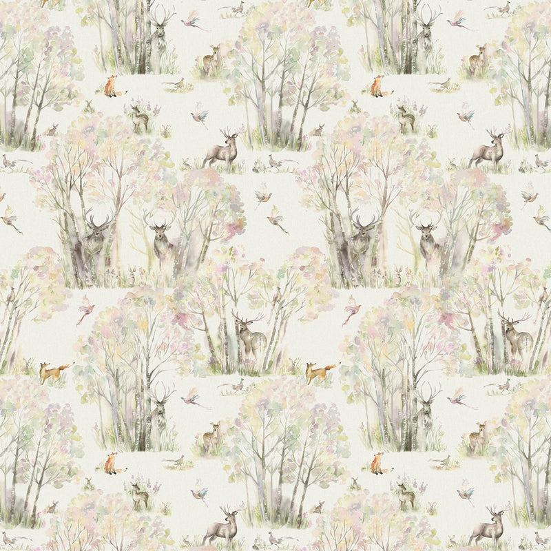 Voyage Maison Enchanted Forest Printed Oil Cloth Fabric (By The Metre) in Natural