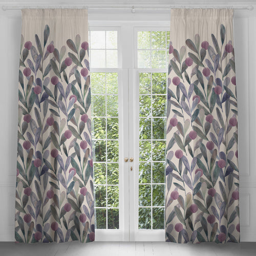 Voyage Maison Enso Printed Pencil Pleat Curtains in Violet