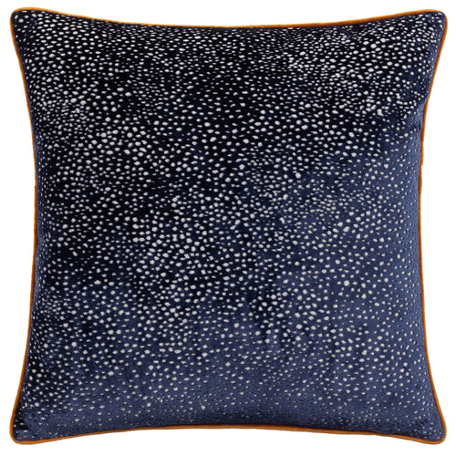 Paoletti Estelle Spotted Cushion Cover in Navy/Ginger