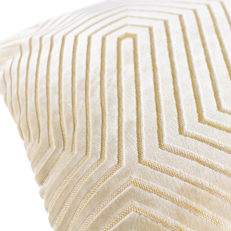 Paoletti Evoke Cut Velvet Cushion Cover in Ivory