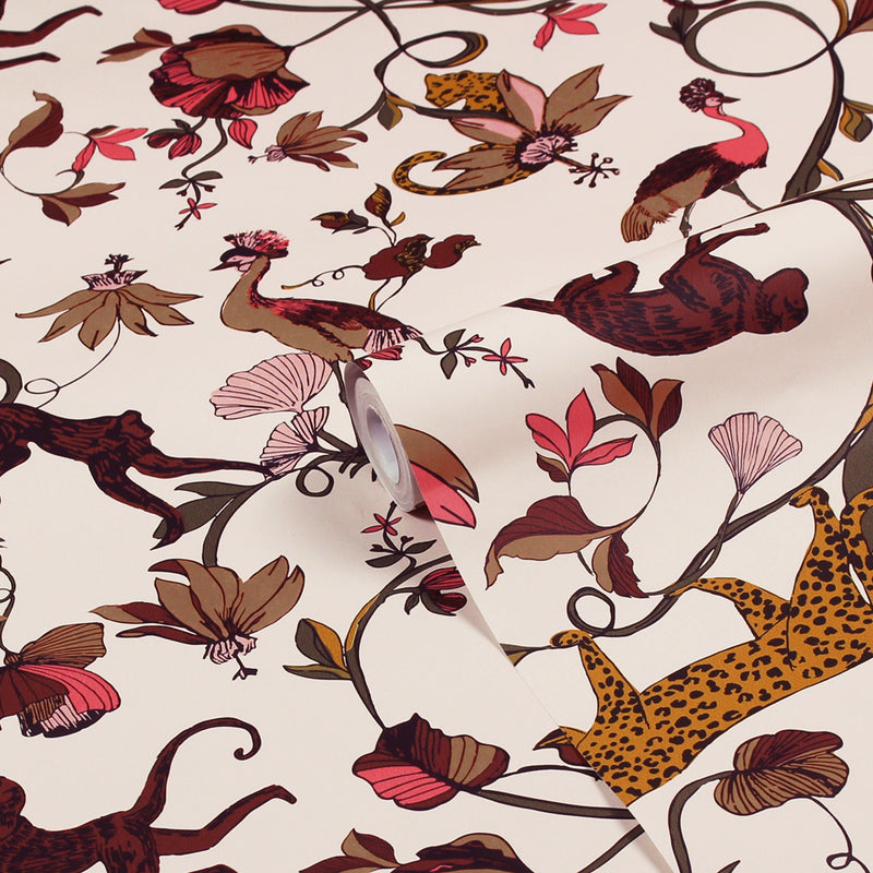 Exotic Wildlings Wallpaper Natural/Multi